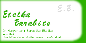 etelka barabits business card